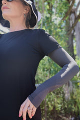 Sun Protection - Glove - Seamless Charcoal