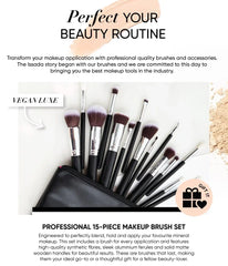 Issada 15 Piece Professional Vegan Brush Set